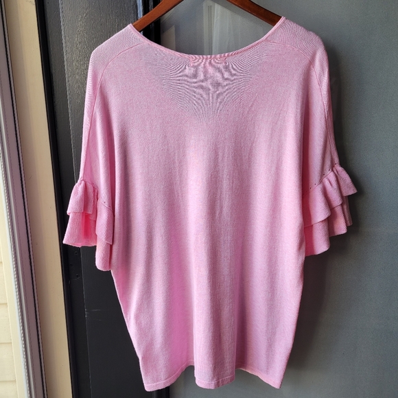Lilly Pulitzer Kresta Sweater Heathered Resort PINK Retail $108 Coolmax M Mint - Picture 3 of 9